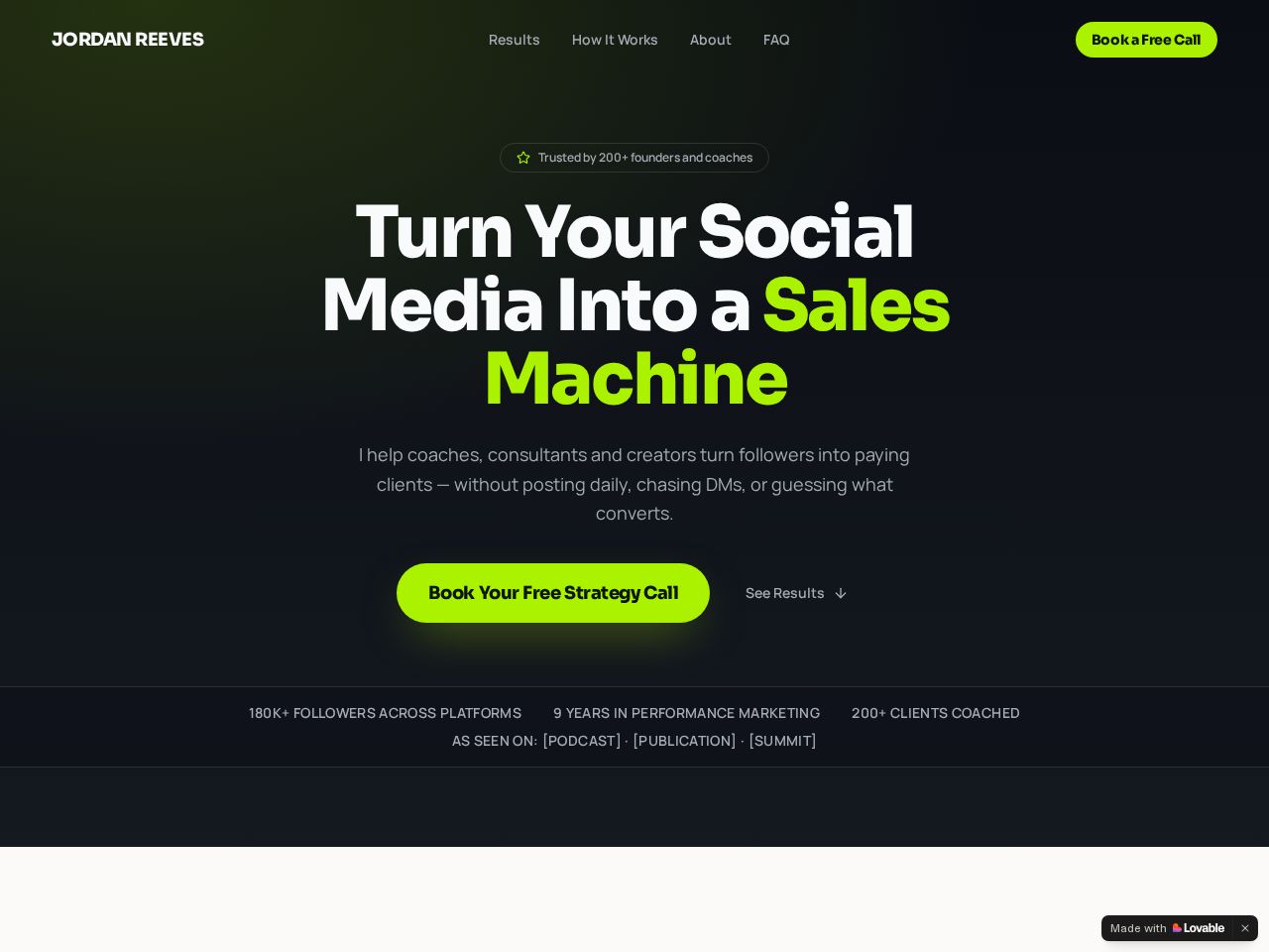 Social Media Conversion Coach screenshot